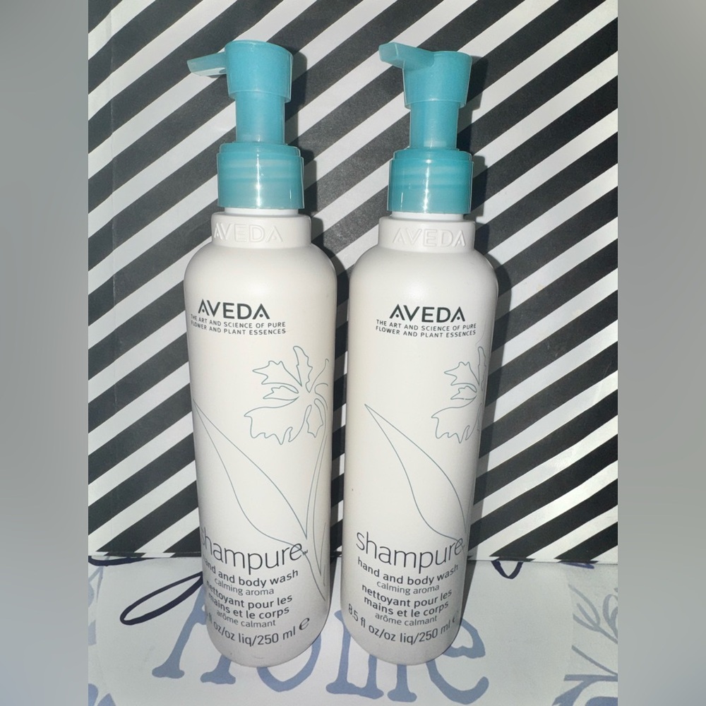 NEW Set Of 2 AVEDA Shampure Hand And Body Wash Calming Aroma Vegan 8.5 oz each